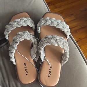 Torrid Silver Braided Women's Sandals